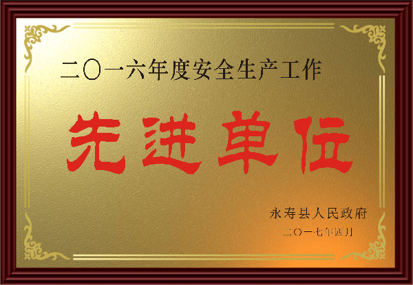 2016年度安全生產(chǎn)工作先進(jìn)單位